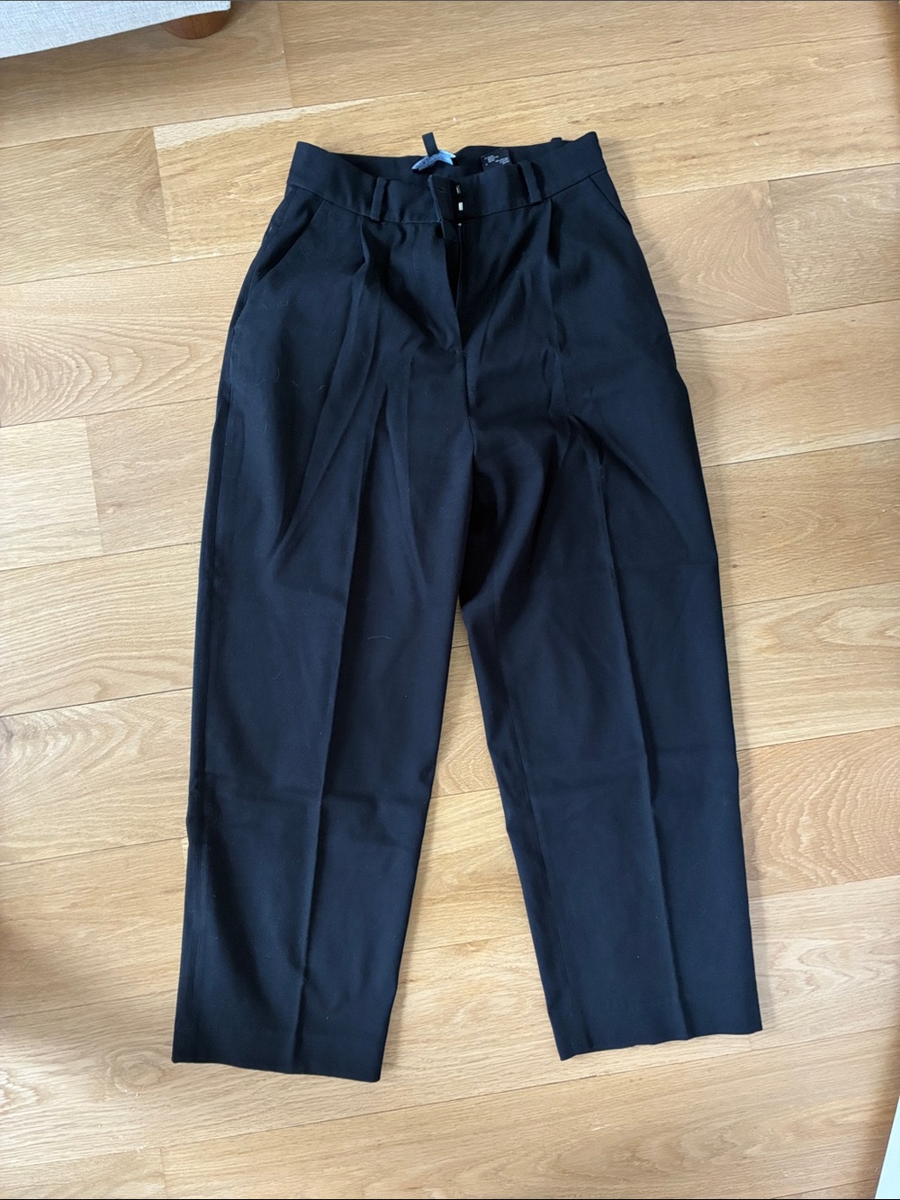 & Other Stories Black Pleated Dress Trousers